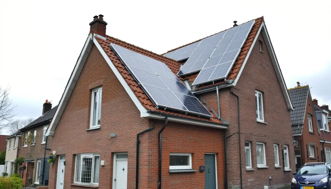 Zonnepanelen op een dak in Antwerpen